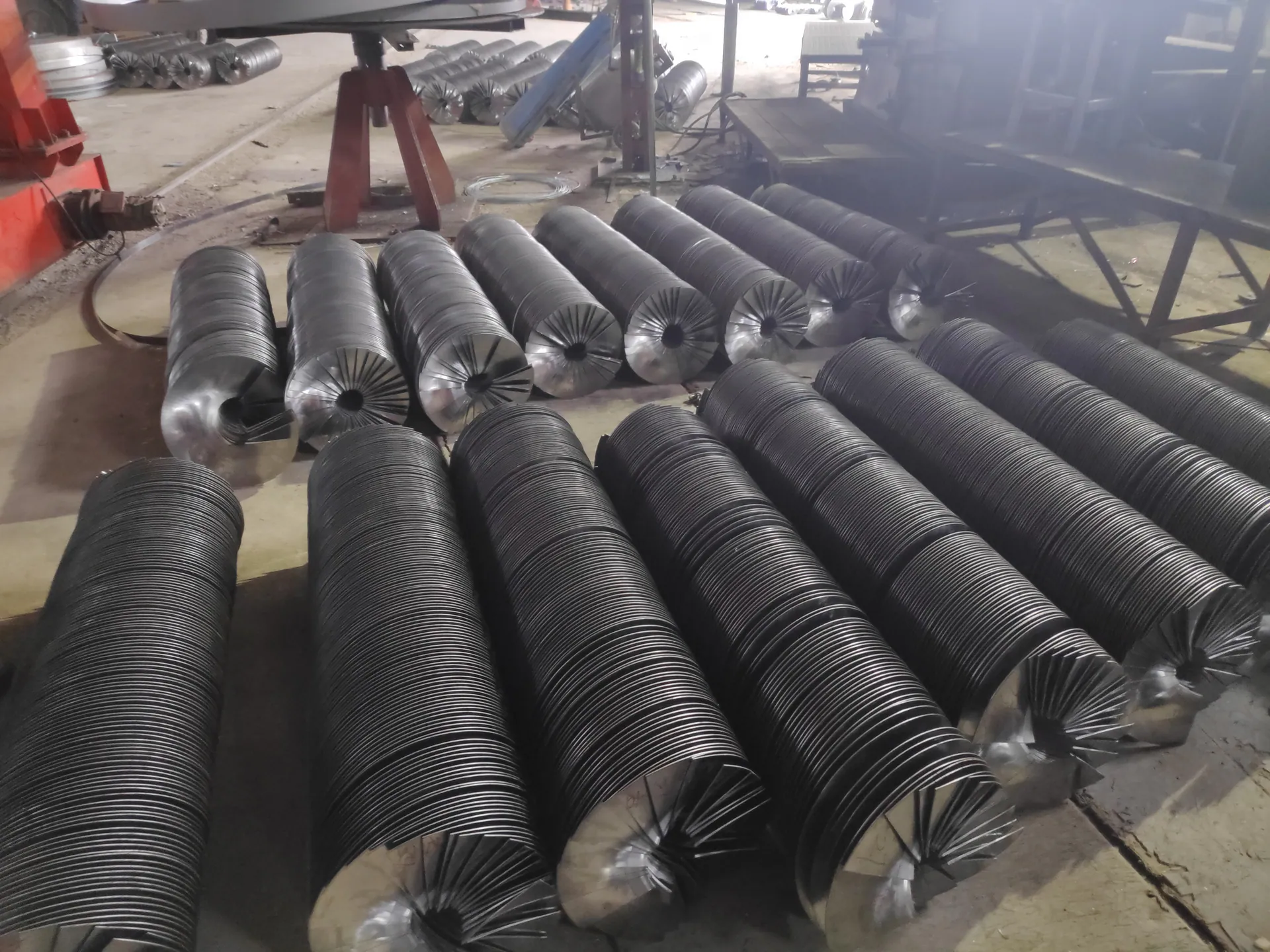 Screw flight manufacturing view Screw flight manufacturing view