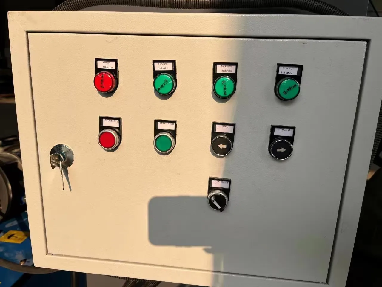 Control panel for a small sectional flight forming machine Control panel for a small sectional flight forming machine