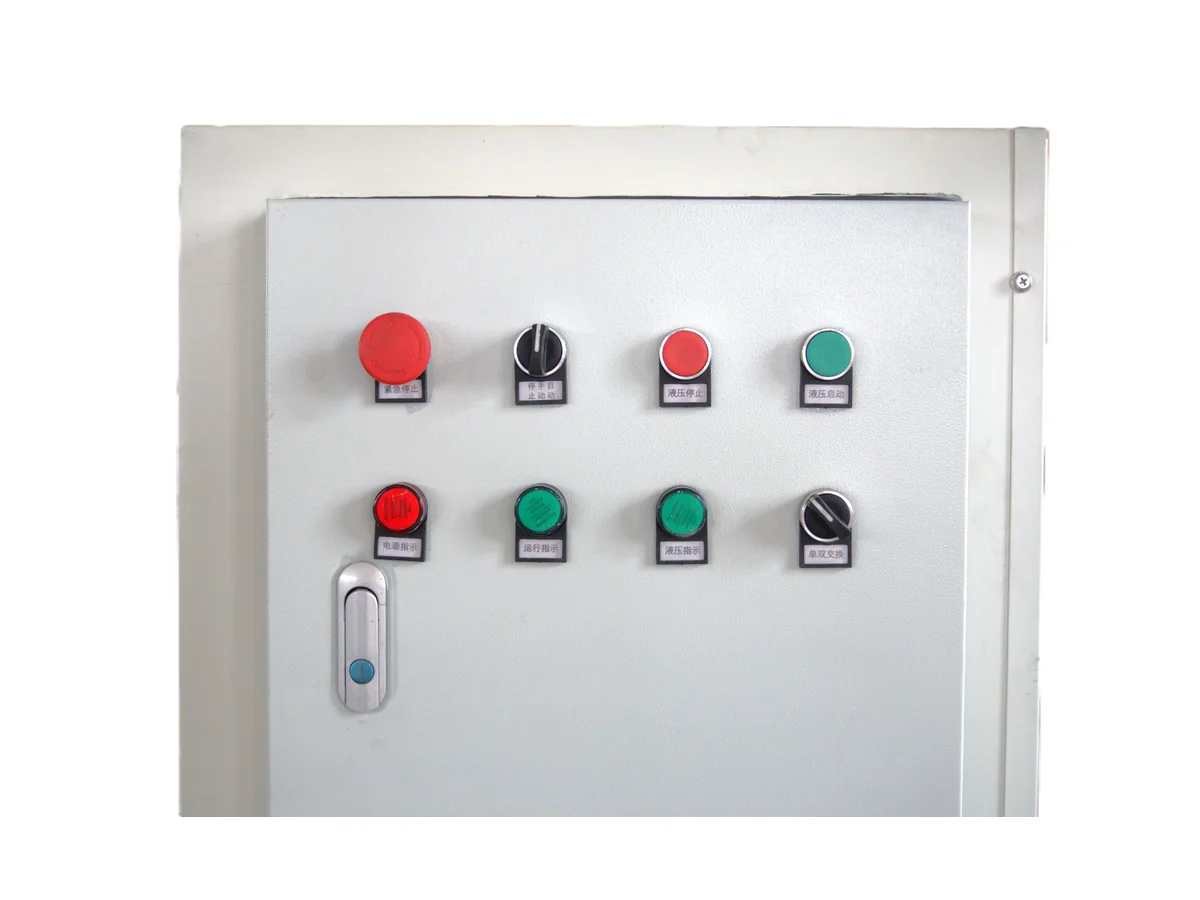 Hydraulic machine control panel
