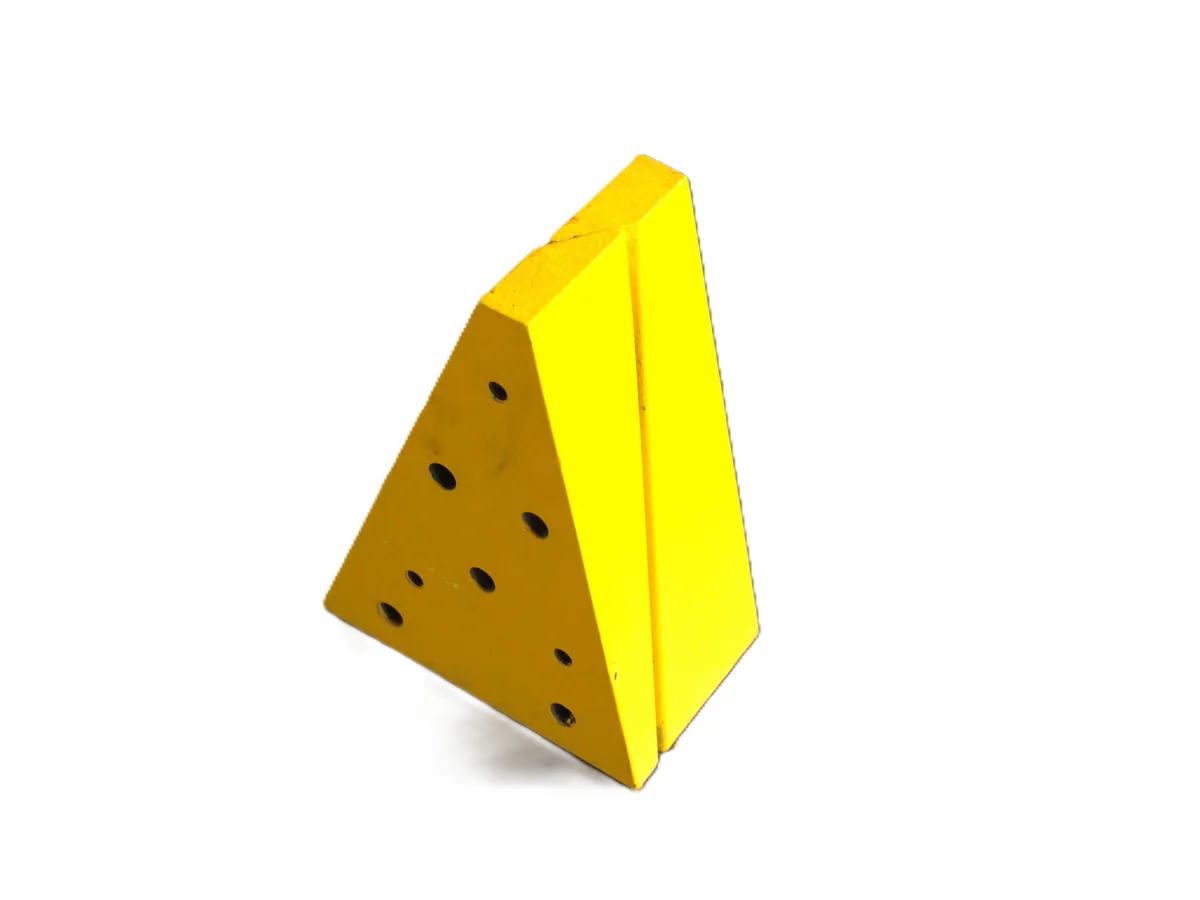 Located mould component for sectional spiral blade forming Located mould component for sectional spiral blade forming