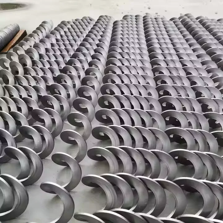Industrial twin-screw mixer flight set with custom helical screw flight sections Industrial twin-screw mixer flight set with custom helical screw flight sections