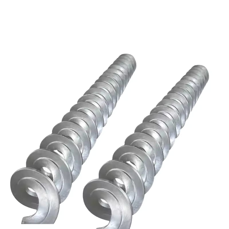 Variable-pitch screw flights bundled for shipment